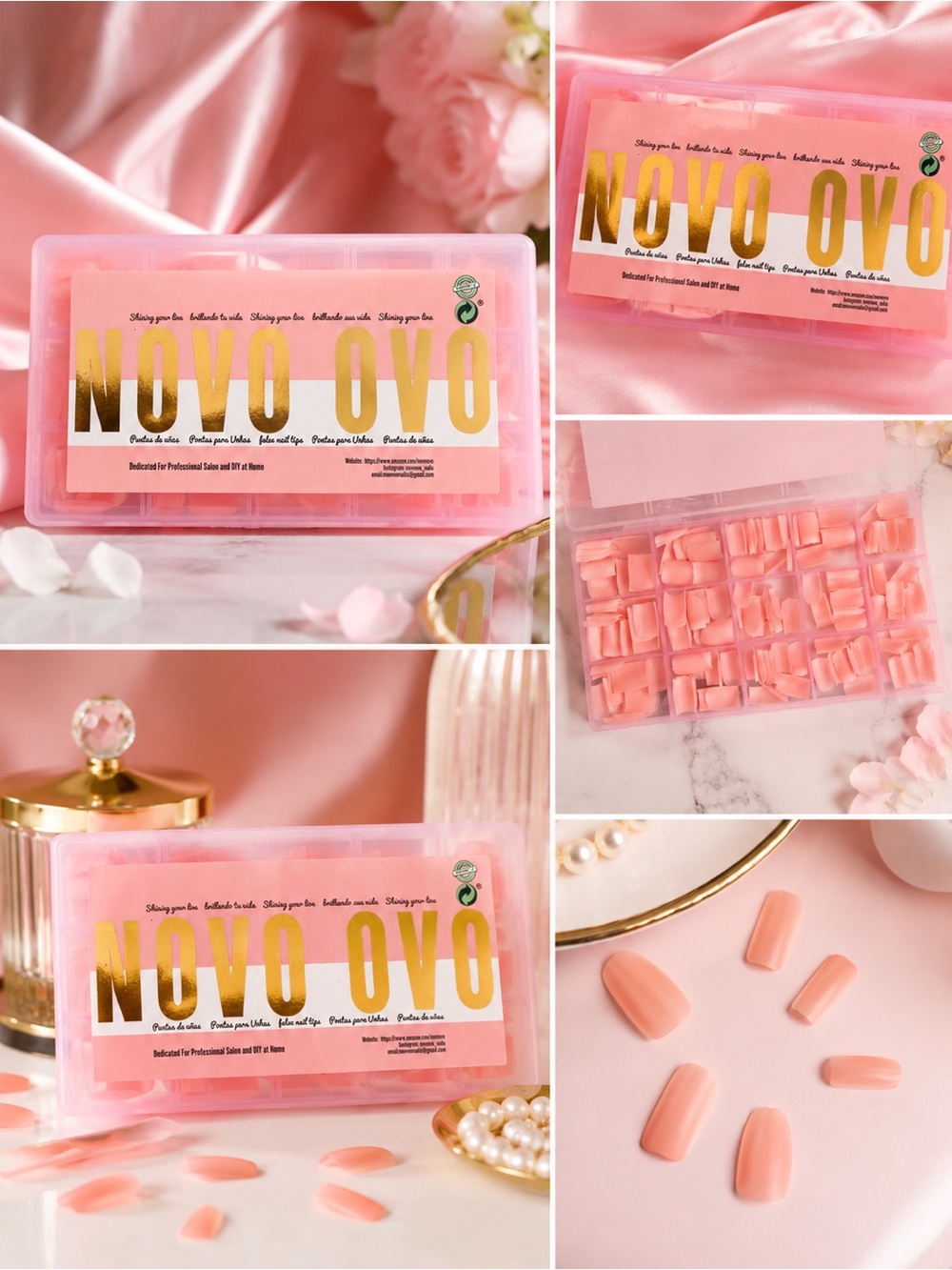 Soft Pink Press-On Nail Set - Natural Pink Finish